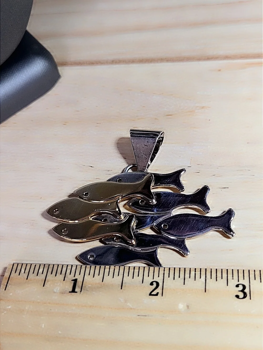 Silver/gold Tone Fish Pendant